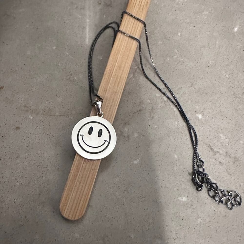 Sterling Silver Smiley Face Necklace – “Smile You’re Beautiful”